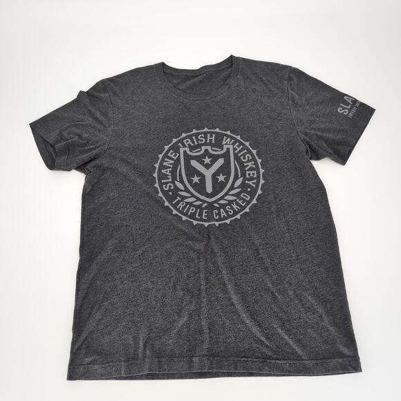 Slane Irish Whiskey Dark Distressed Gray Crewneck Men's T-shirt/Tee- Size L -GUC - Picture 10 of 11